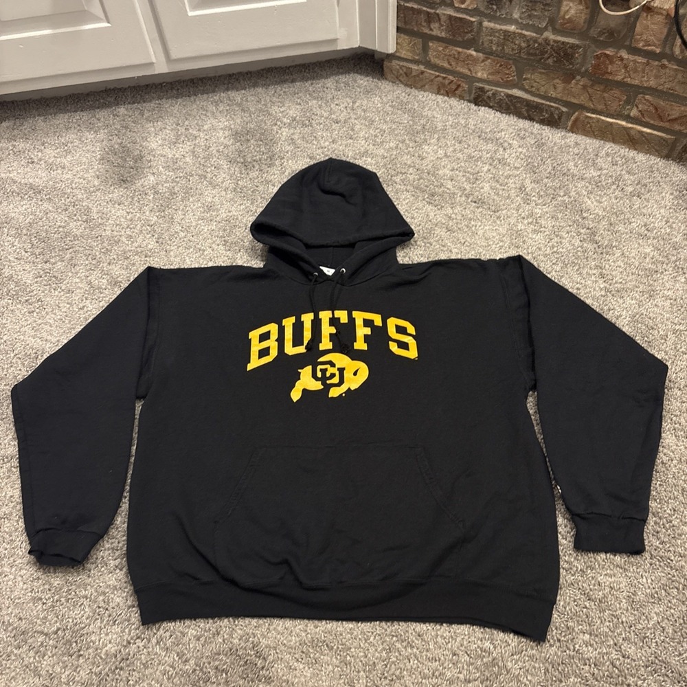 COLORADO UNIVERSITY BUFFS Champion Authentic Hoodie XL BLACK Mens CU